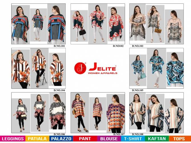 Jelite Tunic Kaftan Polyester Regular Wear Stylish Collection
